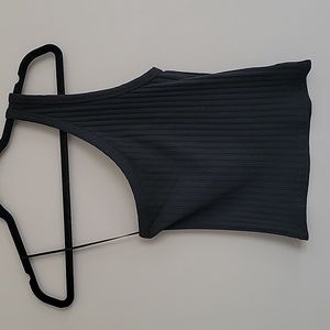 American Eagle women's black one shoulder tank size s